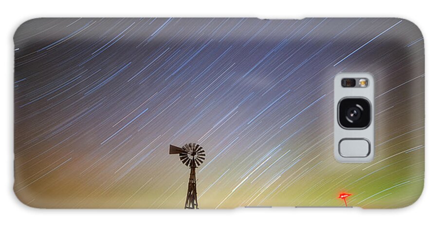 Windmills Galaxy Case featuring the photograph Windmills and Stars by Darren White