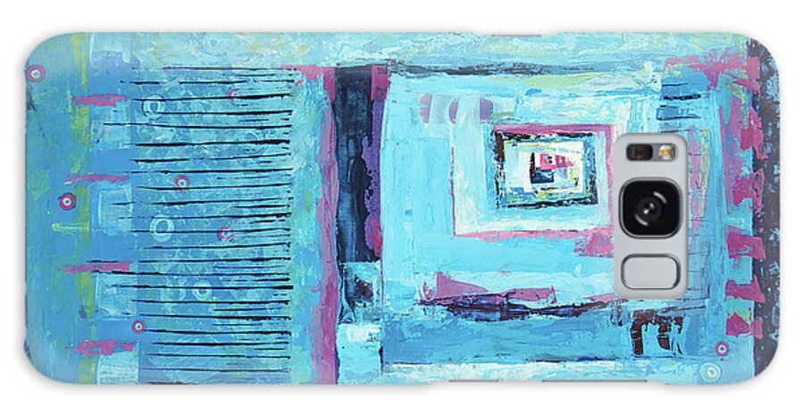 Abstract Galaxy S8 Case featuring the painting Window Shopping by Lynda Hoffman-Snodgrass