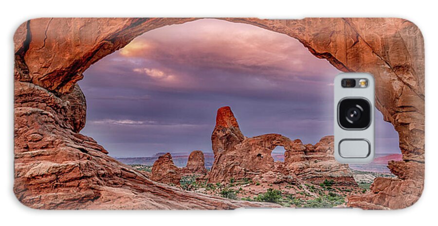 Arches Galaxy Case featuring the photograph Windows at Sunrise by Michael Ash