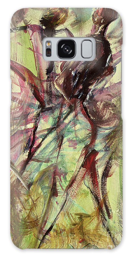 Female Galaxy Case featuring the painting Windy Day by Ikahl Beckford