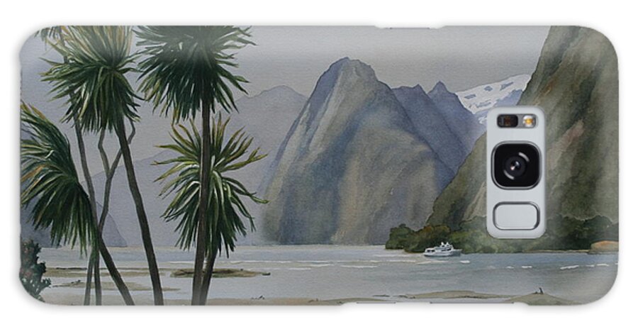 Milford Sound Galaxy Case featuring the painting Windy Evening Milford Sound by Jan Lawnikanis
