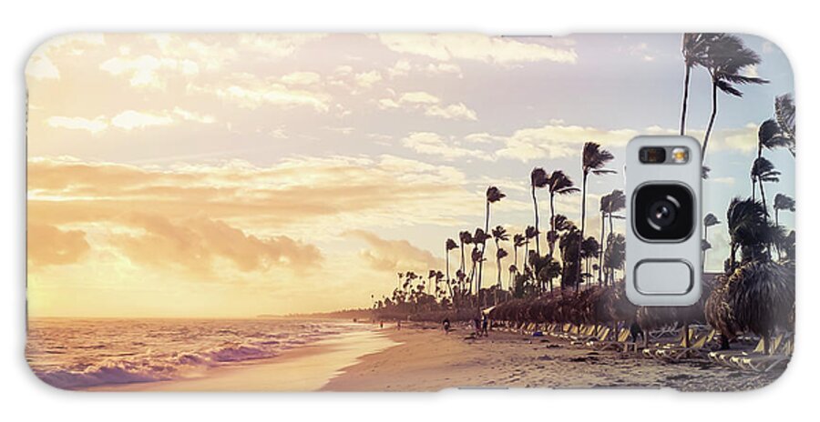 #puntacana Galaxy Case featuring the photograph Windy Morning on the Beach by Rebekah Zivicki