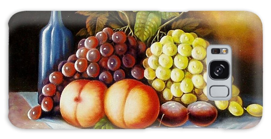 Still Life Galaxy Case featuring the painting Wine and dine by Gene Gregory