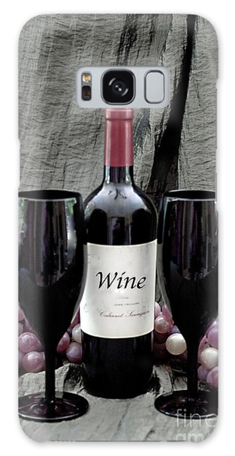 Featured In - Galaxy Case featuring the mixed media Wine for You and I by Sherry Hallemeier