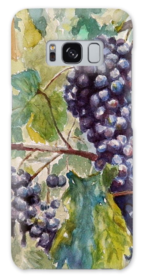 Grapes Galaxy Case featuring the painting Wine Grapes by William Reed