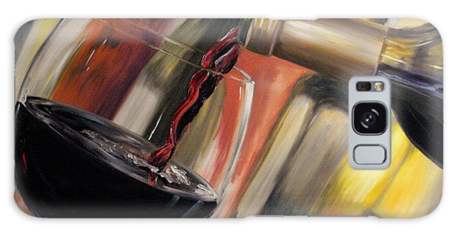 Wine Galaxy Case featuring the painting Wine Pour II by Donna Tuten
