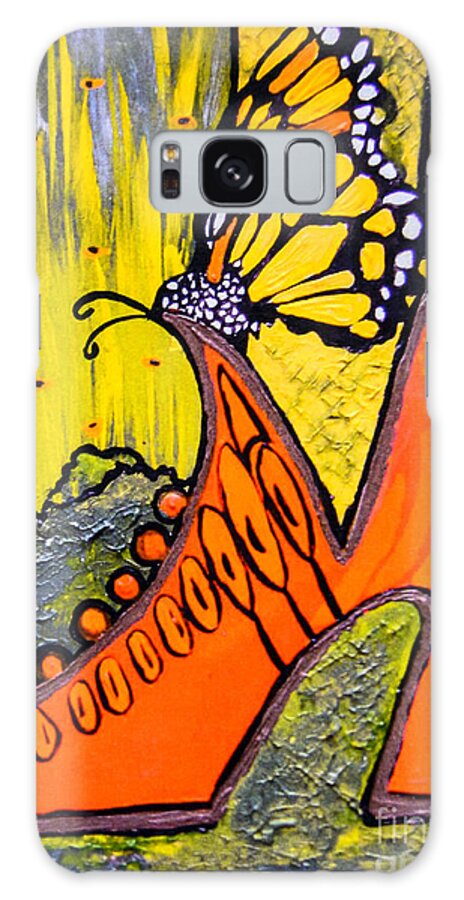Shoe Galaxy S8 Case featuring the painting Wing Walking by Marilyn Brooks