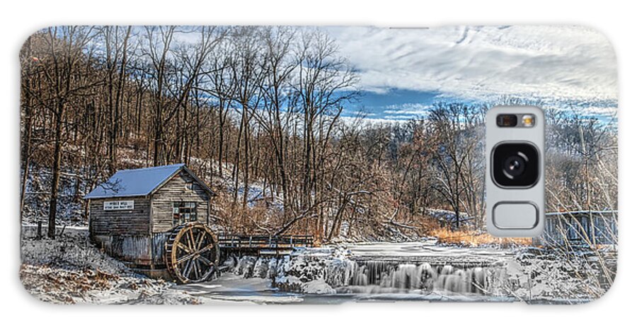 Hyde's Mill Galaxy Case featuring the photograph Winter at Hyde's Mill by Karl Mohr