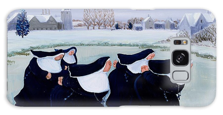 Habit Galaxy Case featuring the painting Winter at the Convent by Margaret Loxton