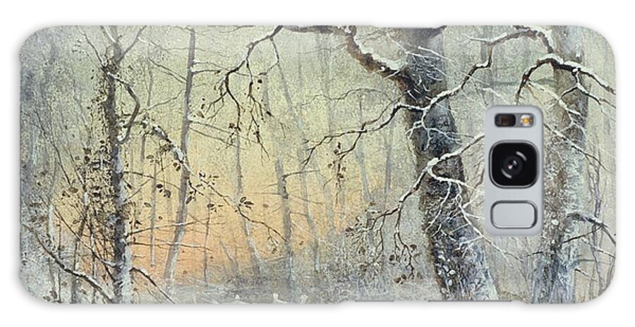 Winter Galaxy Case featuring the painting Winter Breakfast by Joseph Farquharson