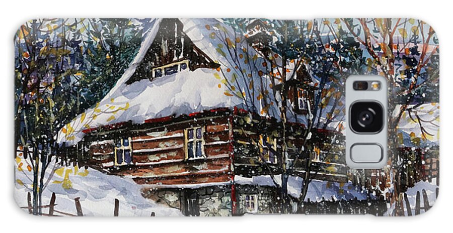 Winter Magic Ii Galaxy Case featuring the painting Winter Magic II by Dariusz Orszulik