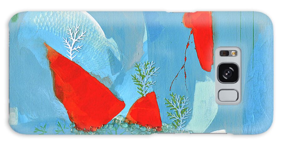Contemporary Galaxy Case featuring the mixed media Winter Thunder by Donna Blackhall