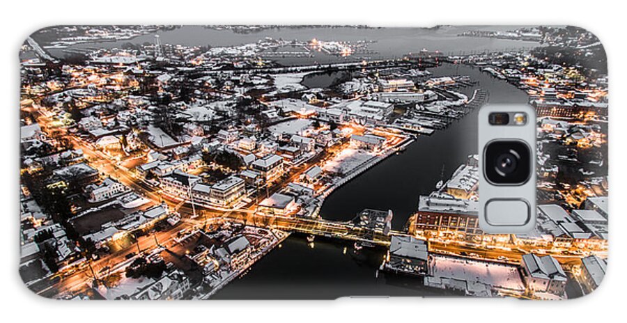 Winter Galaxy S8 Case featuring the photograph Winter Twilight in Mystic Connecticut by Mike Gearin