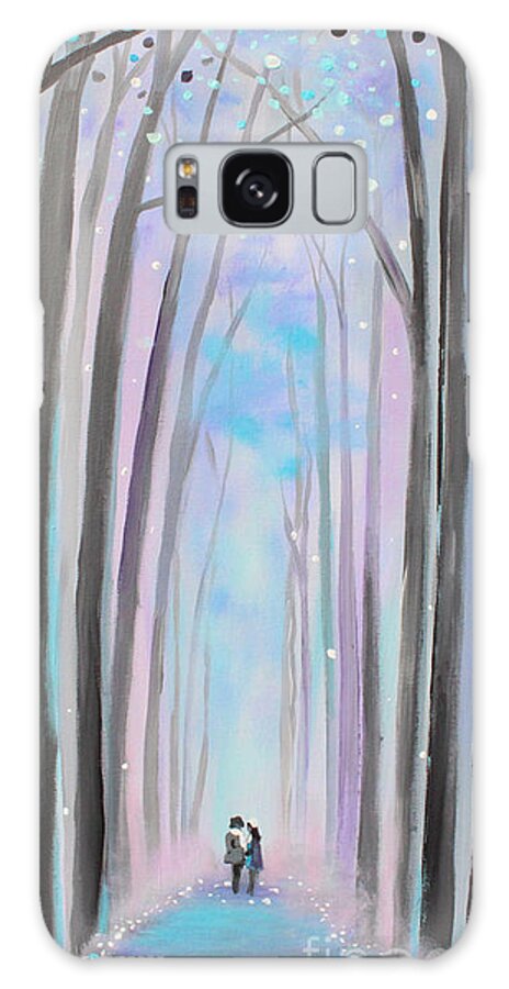 Winter Galaxy Case featuring the painting Winter's Walk by Stacey Zimmerman