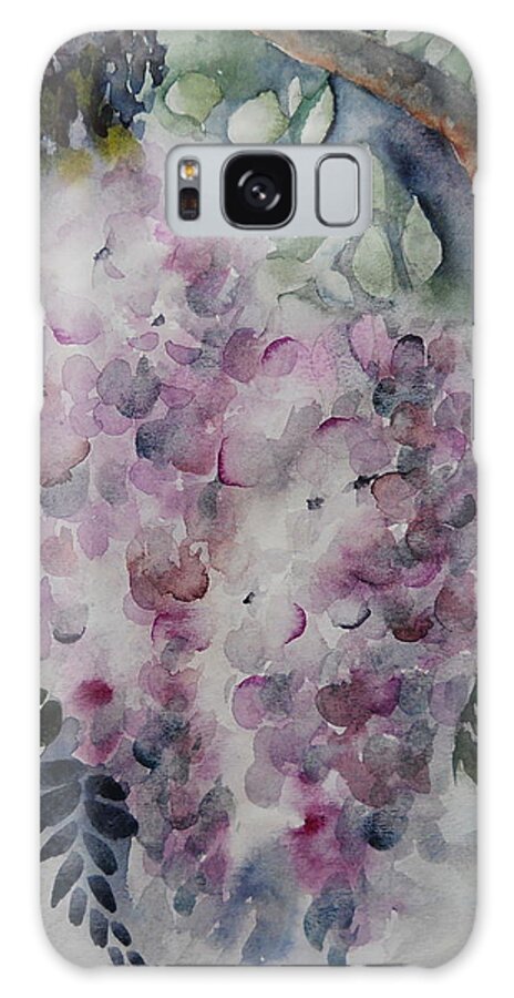 Watercolor Galaxy Case featuring the painting Wisteria by Carol Crisafi