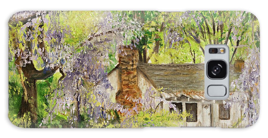 Wisteria Galaxy S8 Case featuring the painting Wisteria House Two by Kathy Knopp