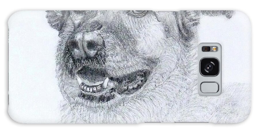 Dog Galaxy S8 Case featuring the drawing With Grace by Susan A Becker