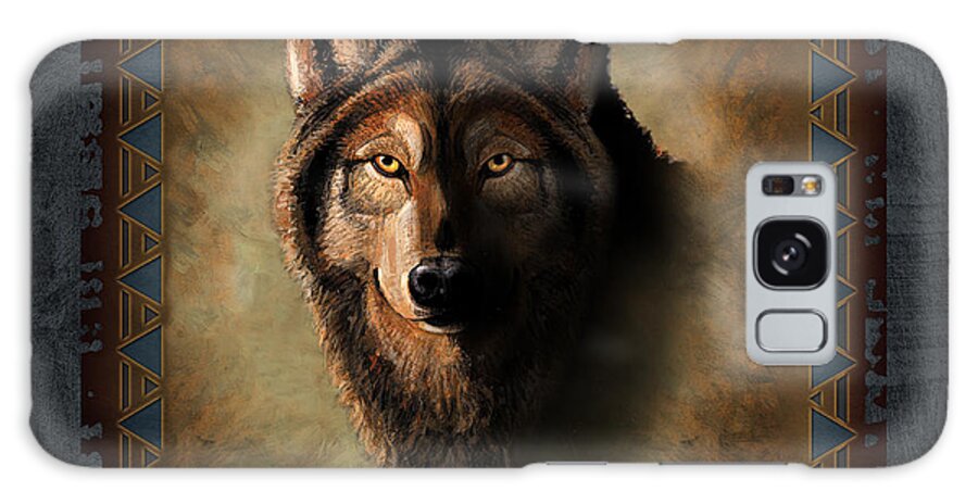 Wildlife Galaxy Case featuring the painting Wolf Lodge by JQ Licensing
