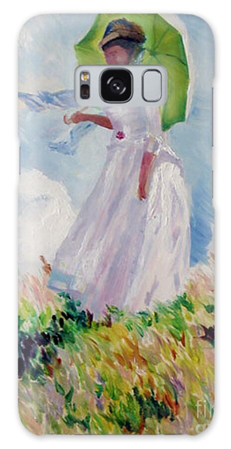 Woman Galaxy S8 Case featuring the painting Woman With A Parasol by James Lavott