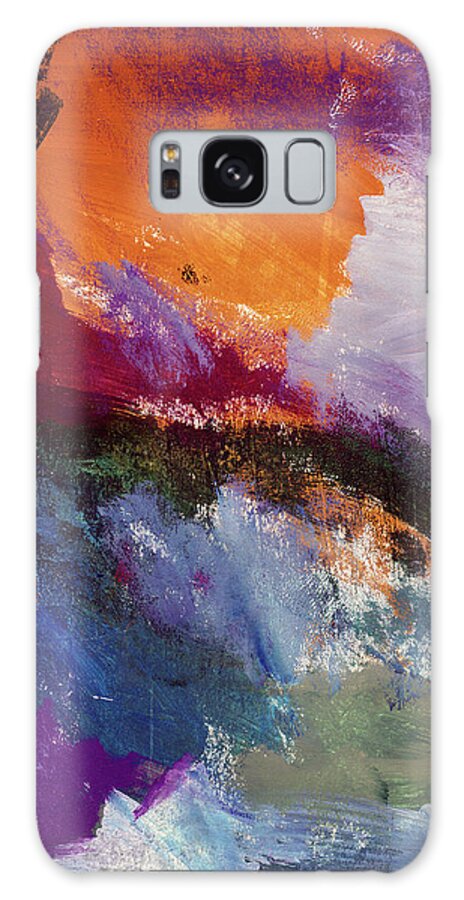 Abstract Galaxy Case featuring the painting Wonderland- Art by Linda Woods by Linda Woods