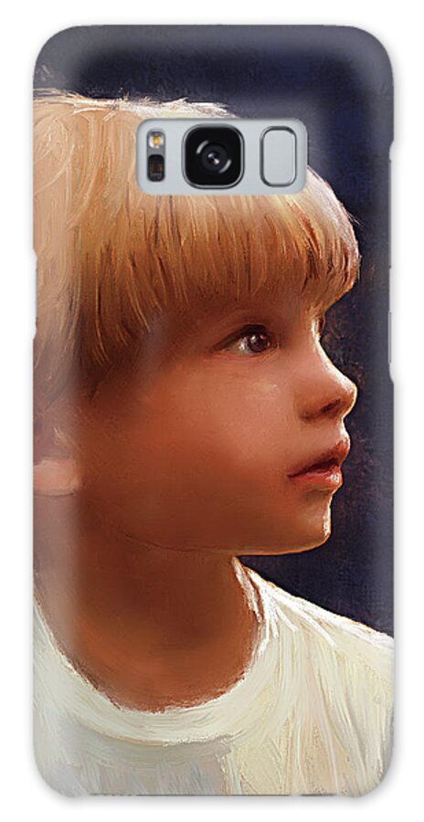 Children Galaxy Case featuring the painting Wonderment by Diane Chandler