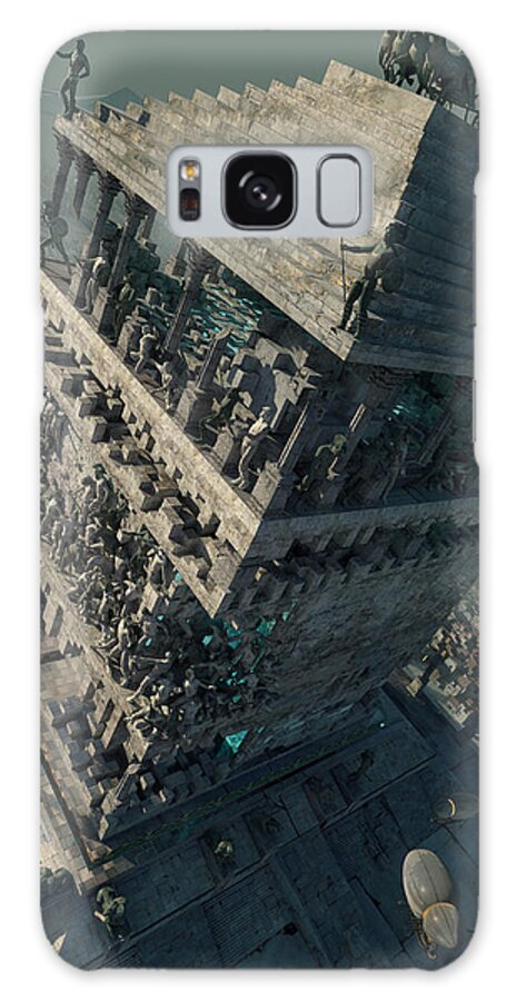 Landscape Galaxy S8 Case featuring the digital art wonders Mausoleum at Halicarnassus by Te Hu