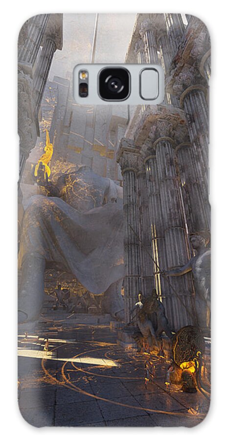 Landscape Galaxy S8 Case featuring the digital art Wonders Temple Of Zeus by Te Hu