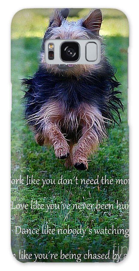 Dog Galaxy Case featuring the photograph Words to Live By by Clare Bevan