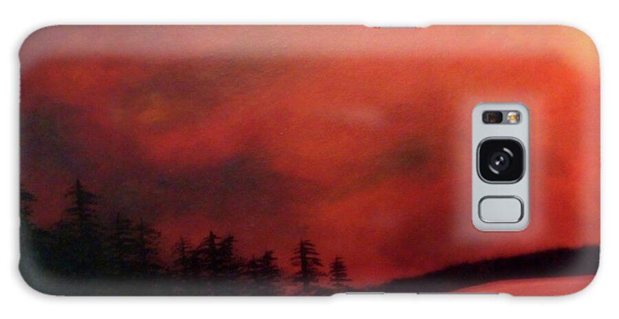 Red Galaxy Case featuring the painting World on Fire by Eseret Art