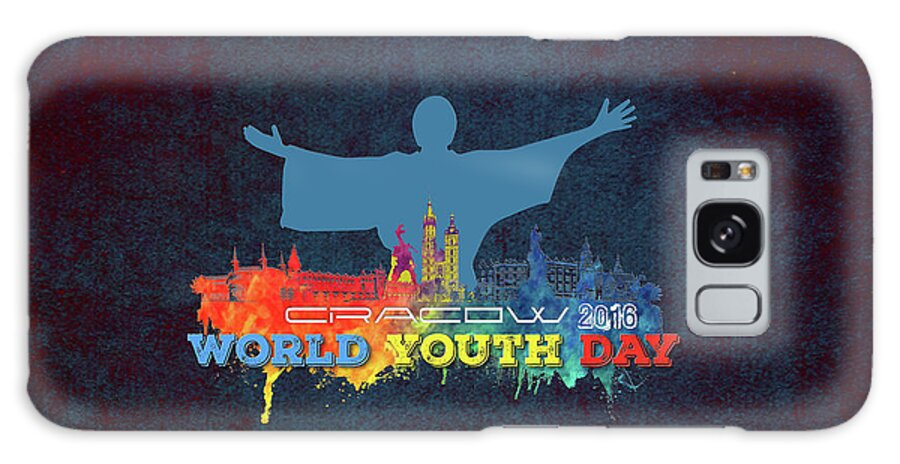World Youth Day Galaxy Case featuring the digital art World Youth Day Cracow 2016 color by Justyna Jaszke JBJart