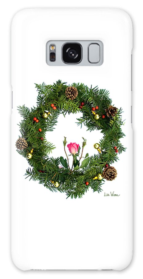 Lise Winne Galaxy Case featuring the digital art Wreath With Rose by Lise Winne