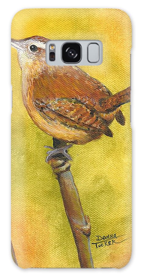 Wren Galaxy Case featuring the painting Wren by Donna Tucker
