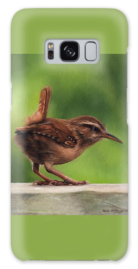 Bird Galaxy Case featuring the painting Wren by Sarah Stribbling