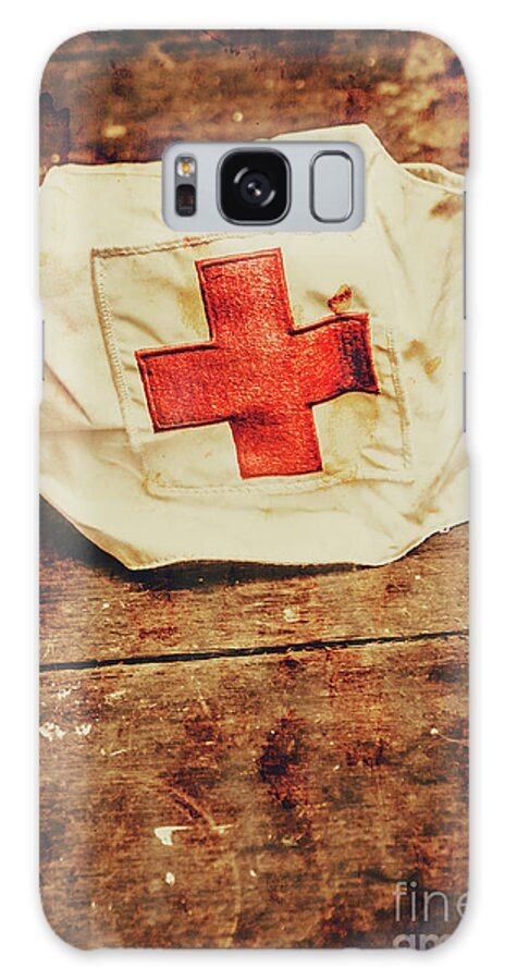 Vintage Galaxy Case featuring the photograph WW2 nurse hat. Army medical corps by Jorgo Photography
