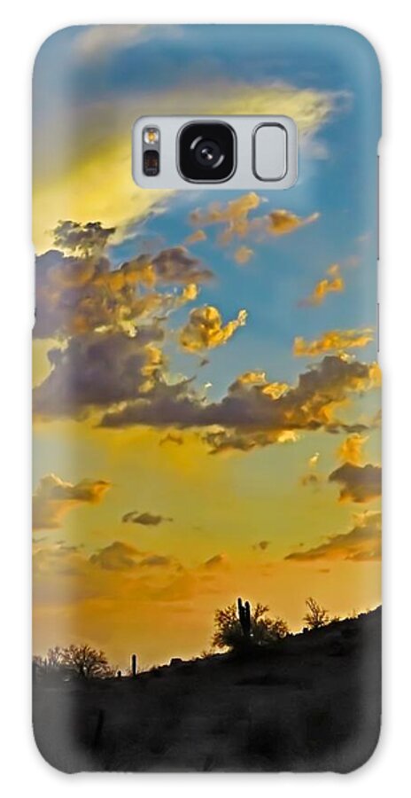 Arizona Galaxy S8 Case featuring the photograph Y Cactus Sunset 10 by Judy Kennedy