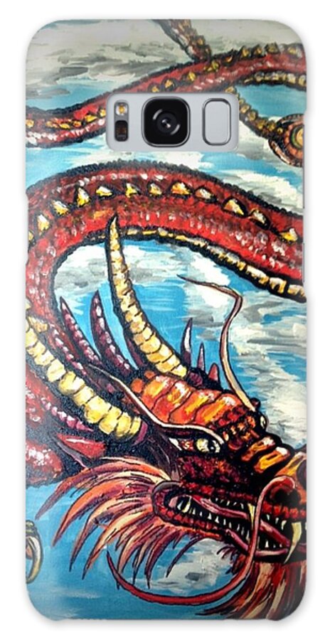 Dragon Galaxy Case featuring the painting Year Of The Dragon by Alexandria Weaselwise Busen