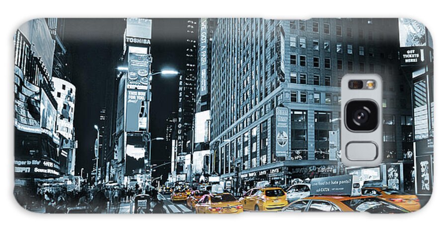 New York City Galaxy S8 Case featuring the photograph Yellow Broadway at Night - NYC by Carlos Alkmin