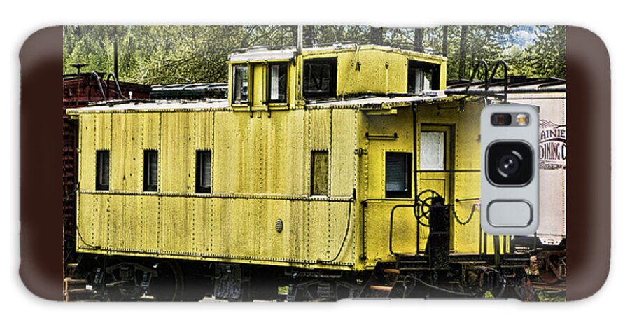 Train Galaxy Case featuring the photograph Yellow Caboose by Ron Roberts