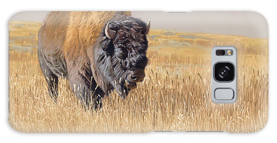 Bison Galaxy Case featuring the digital art Yellowstone King by Aaron Blaise