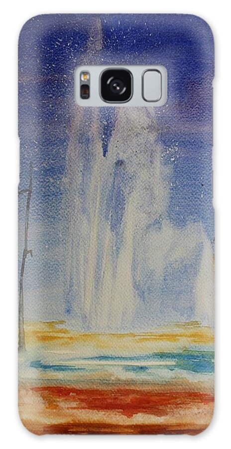 Yellowstone Galaxy Case featuring the painting Yellowstone memories by Geeta Yerra