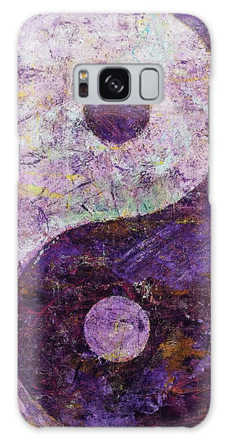 Art Galaxy Case featuring the painting Purple Yin Yang by Michael Creese