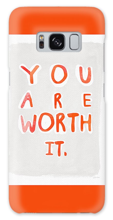 Watercolor Galaxy Case featuring the painting You Are Worth It by Linda Woods