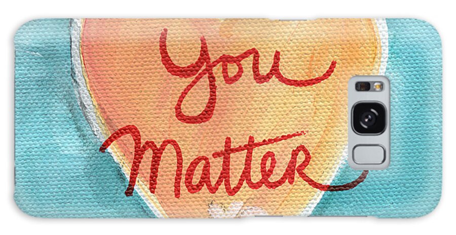 Heart Galaxy Case featuring the painting You Matter Love by Linda Woods