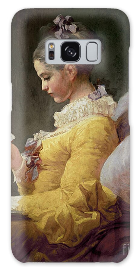 Young Galaxy Case featuring the painting Young Girl Reading by Jean Honore Fragonard