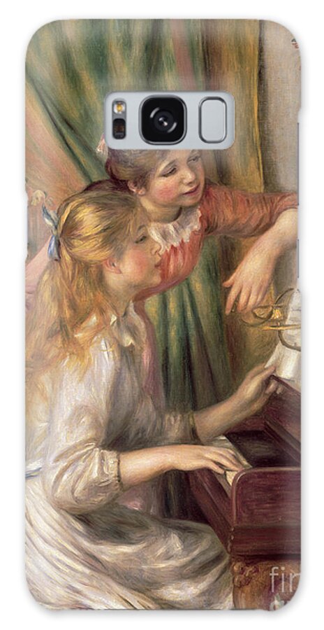 Young Galaxy Case featuring the painting Young Girls at the Piano by Pierre Auguste Renoir