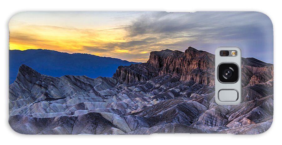 Adventure Galaxy Case featuring the photograph Zabriskie Point Sunset by Charles Dobbs
