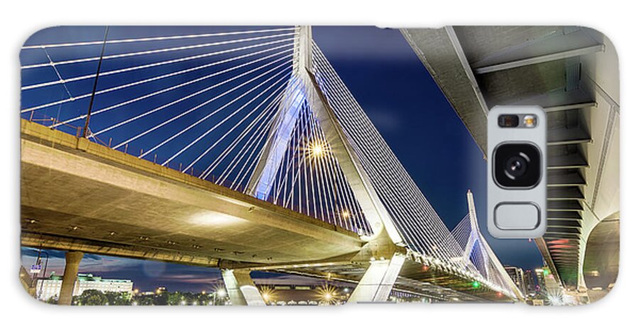 America Galaxy Case featuring the photograph Zakim Bridge From Bridge Under Another Bridge by Val Black Russian Tourchin