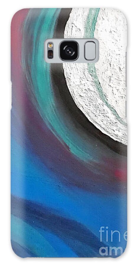 Full Moon Sky Galaxy Case featuring the painting Zealous Glow by Jilian Cramb - AMothersFineArt