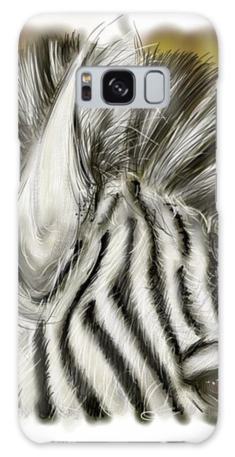 Zebra Galaxy S8 Case featuring the digital art Zebra Digital by Darren Cannell
