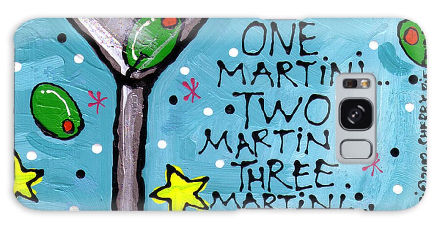 one Martini... Two Martini... Three Martini... Floor! Cocktail Galaxy Case featuring the painting 065 Martini by Cherry Pie Studios